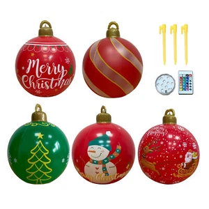 24In Giant Christmas Inflatable Ball Large LED Lights Balls Outdoor Decorat Xmas - Picture 1 of 17