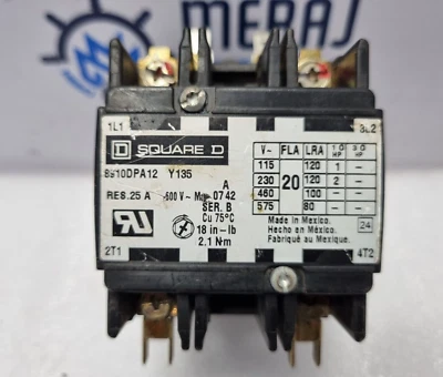 Square D 8910DPA12 Y135 Industrial Control System 9998 DA1V02 120V60Hz/110V50Hz - Photo 1/4