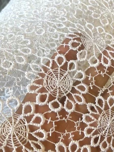 Meterware Tischläufer Spitzenborte Guipüre-Spitze Häkel Spitze Tischdecke Weiß - Bild 1 von 6