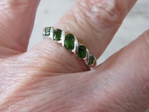 Ring Sterling Silver 925 & Topaz Size R (X1-3C) - Picture 1 of 3