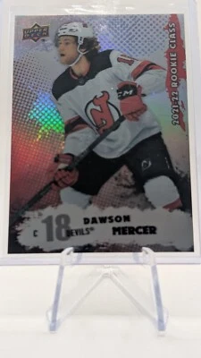 2021-22 UD SERIES 2 DAWSON MERCER ROOKIE CLASS #RC-18 NEW JERSEY DEVILS - Image 1 of 3