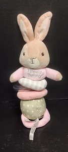 The World of Beatrix Potter Peter Rabbit Pink Pull Toy Rattle Plush Polka-Dot - Picture 1 of 6