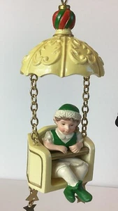 Lenox Holiday Centerpiece Carnival Music Box Replacement Green Elf ONLY - NIB - Picture 1 of 11