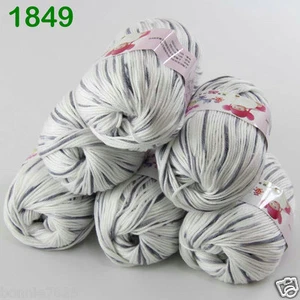 Sale 6 ballsx 50gr DK Baby Soft Cashmere Silk Wool hand knitting Crochet Yarn 49 - Picture 1 of 12