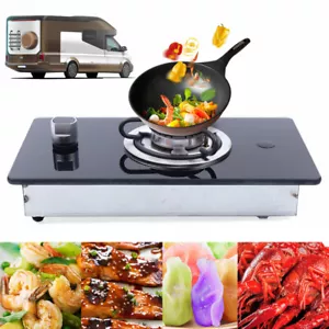 Barco caravana RV cámper 1 quemador GLP gas estufa placa vidrio templado cocina - Imagen 1 de 11