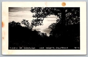 Postcard: Sunrise On Clearlake, Lake County, CA, RPPC, 1940-1960, Unposted - Picture 1 of 2