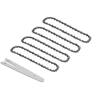 Kit 4 Catena 6" + Barra Ricambio 6 Pollici Per Mini Motosega a Batteria Sega - Foto 1 di 3