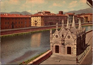 Postal IGLESIA DE LA ESPINA y ARNO RIVERSIDE 4x6 Pisa ITALIA - Imagen 1 de 2