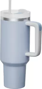 40 Oz Tumbler with Handle Travel Mug Straw Covers Cup with Lid Insulated Quenche - Picture 1 of 12