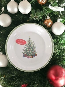New Christopher Radko Serving Plate Holiday Celebrations Pie 9.5 Inch Christmas - Picture 1 of 5