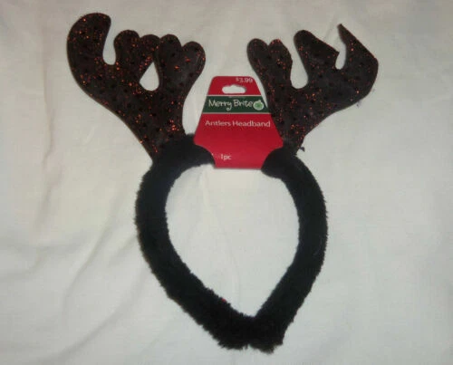 Diadema con astas de lentejuelas marrón Merry Brite  Foto 1 de 1