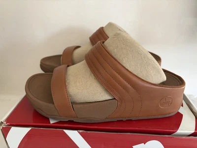 Fitflop Leather Walkstar Slide in Tan Size 5 / EU 38 RRP £70 approx - Image 1 of 4