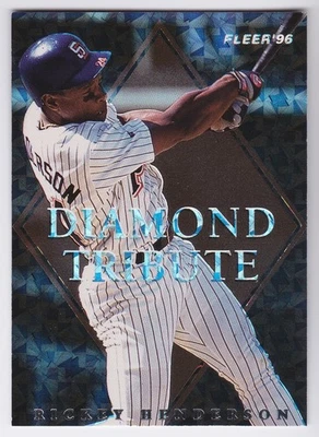 1996 Fleer Update Rickey Henderson #5 Diamond Tribute Padres Athletics - Image 1 of 2