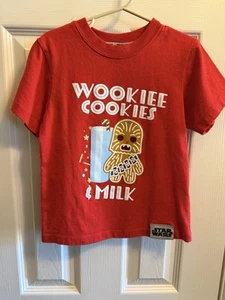 Disney Star Wars Chewbacca Christmas holiday Wookiee cookies and milk shirt - Picture 1 of 5