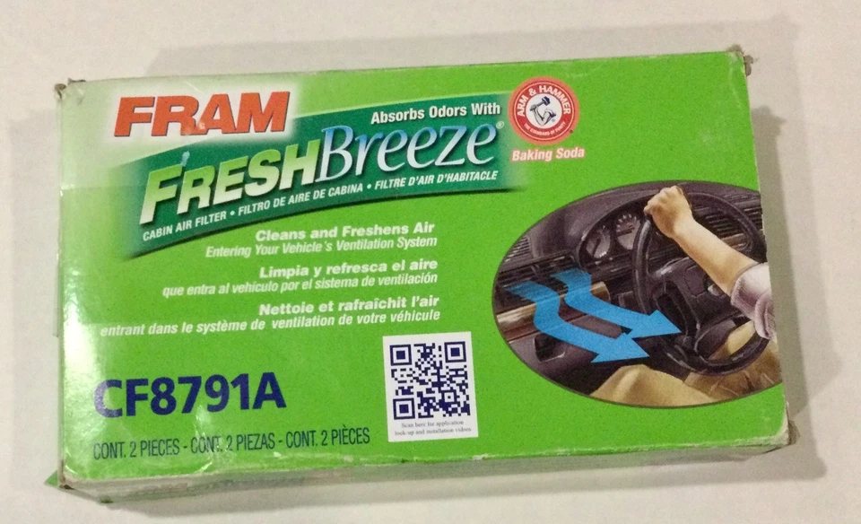 Filtro de aire de cabina. Marco CF8791A. Fresh Breeze. Calefacción de aire acondicionado Cadillac Chevy GMC CF2 Foto 1 de 1