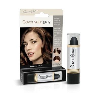 Barra de retoque de color de cabello gris Cover Your - negra 1,5 OZ Foto 1 de 2