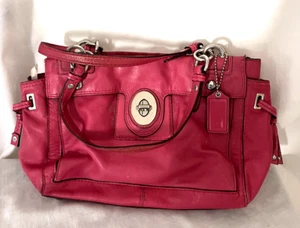 Coach Peyton Pink Leather handbag 10" x 15" (LK) - Picture 1 of 7