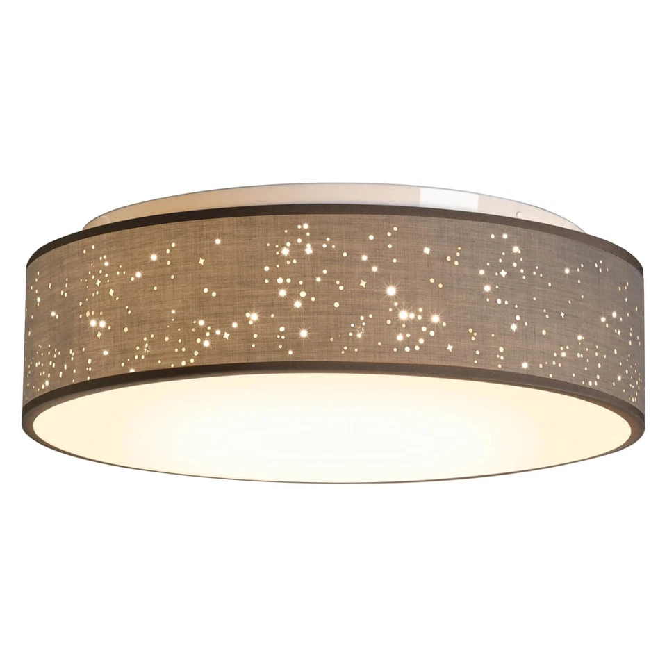 Deckenlampe Deckenleuchte mit Stoff-Lampenschirm Sternenhimmel lampe Rund Decke - Bild 1 von 1