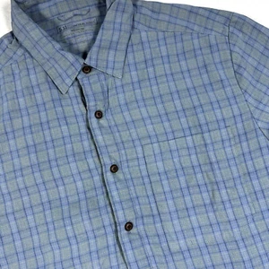5.11 Tactical Series Shirt Mens M Blue Plaid Short Sleeve Button Up Modal Blend - Picture 1 of 7