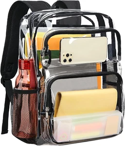 Clear Backpack Heavy Duty - Large Clear Bookbag Transparent Backpacks See throug - Picture 1 of 6