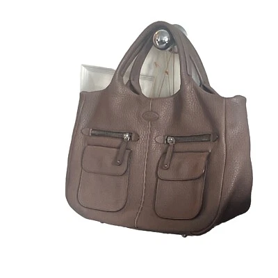 Tod’s Brown Pebbled Leather Satchel Tote - Image 1 of 4