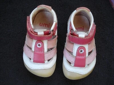 Zapatillas deportivas UMI de cuero rosa blanco para niña talla 4 Foto 1 de 4