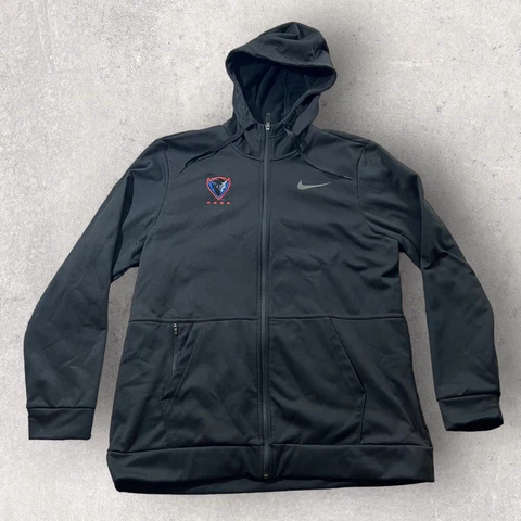 Depaul Blue Demons Sweater Mens XL Black Nike Hooded Full Zip Therma Fit Pockets Cover