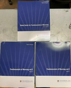 Fundamentals of Nursing Volume 1 & 2 Plus Study Guide 10th Ed- Chamberlain Univ. - Picture 1 of 4