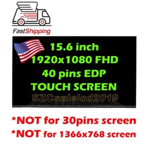 For (SP)(H1) LP156WFD-SPH1 FHD 40pin LCD Touch Screen 15.6"1920x1080 replacement - Picture 1 of 5