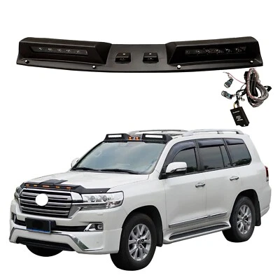 Black Top LED Roof Light Bars DRL Fits for Toyota Land Cruiser LC200 2008-2021 - Image 1 of 4