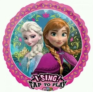 Disney Frozen Singing Balloon - Anna & Elsa - Let It Go - Anagram Party Supply - Picture 1 of 1