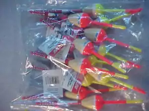 24 NUOVI BOBBER DA PESCA A MOLLA IN LEGNO DI BALSA ARTIGLIO AQUILA 3/4" GHIACCIO - Foto 1 di 3