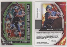 2020 Panini Prizm Draft Picks Power Surge Lime Green /75 Austin Hendrick #PDP167