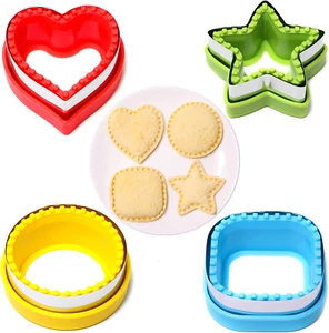 Sandwich Cutter and Sealer,Set of 4 Bread Sandwich Decruster Pancake Maker DIY C - Picture 1 of 12