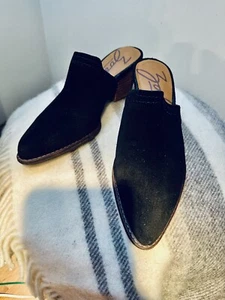 Zodiac Suede Leather ADA  Slip-on Open Back Mules Black Shoe Size 6.5 Fast Ship - Picture 1 of 8