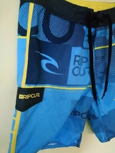 Rip Curl Soft Blue Poly BoardShorts shorts Sz 32 Noice Design - Picture 1 of 12