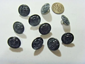 10 vintage 15 mm metal cuff buttons lot new York state seal Waterbury conn 51494 - Picture 1 of 7