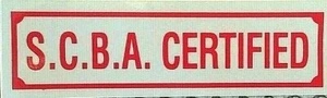 S.C.B.A. Calcomanía altamente reflectante certificada - 1 1/4"" x 4 1/4"" - certificada SCBA - Imagen 1 de 1