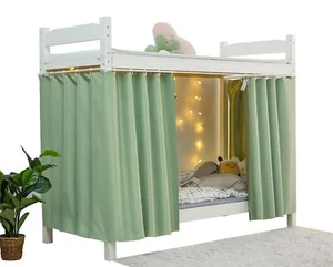 Heavy-Duty Blackout Bottom Bunk Bed Curtains Privacy Canopy Twin Size for Hom... - Picture 1 of 7