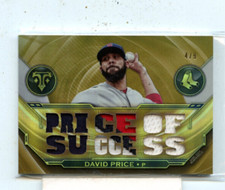 DAVID PRICE 2019 Topps Triple Threads Relics Gold Patch Relic #D /9 #TTR-DPR