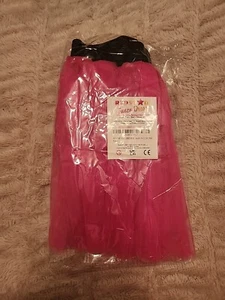 LADIES PINK NEON TUTU SKIRT FANCY DRESS HEN PARTY PARTY Bnwt Size Xl 14-22 - Picture 1 of 3