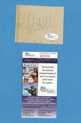 Signed JOHN WILLIAMS Star Wars Jaws Composer Cut Signature Card Paper JSA Coa Cover