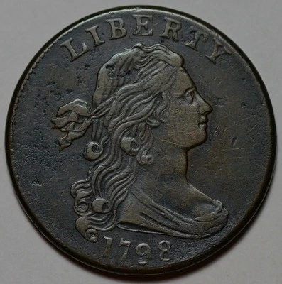 1798 Draped Bust Large Cent - 2nd Hair Style - US 1c Copper Coin - Image 1 of 4