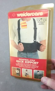 Weider Care Black Industrial Style Back Support with Suspenders Size L - NIB New - Picture 1 of 7