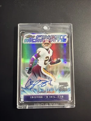 2000 Topps Finest Champ Bailey Finest Moments refractor automático #FM23 HOF REDSKINS Foto 1 de 2