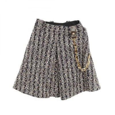 LOUIS VUITTON цепочка деталь юбка RW212W FG9 FLSK20 шерсти кожи черный #34 женщин - Изображение 1 из 4