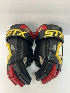 Rare STX Agent Lacrosse Gloves 7 UMD University Of Maryland Flag Terps Logo - Picture 1 of 15