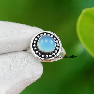 Anello regalo fatto a mano in argento sterling 925 con pietra preziosa... - Immagine 1 di 4