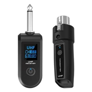 Wired to Wireless Microphone System Converter Transmitter Receiver Rechargeable - Imagen 1 de 15