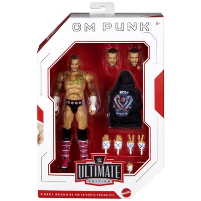 Figura de acción de lucha libre de juguete Mattel CM Punk WWE Ultimate Edition 27 Foto 1 de 3